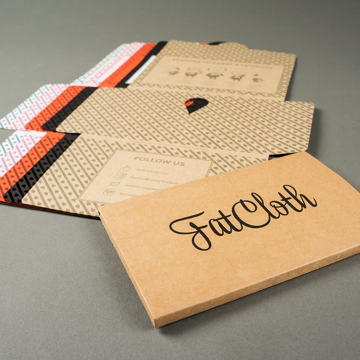 FatCloth cardboard sleeves in multiple colors