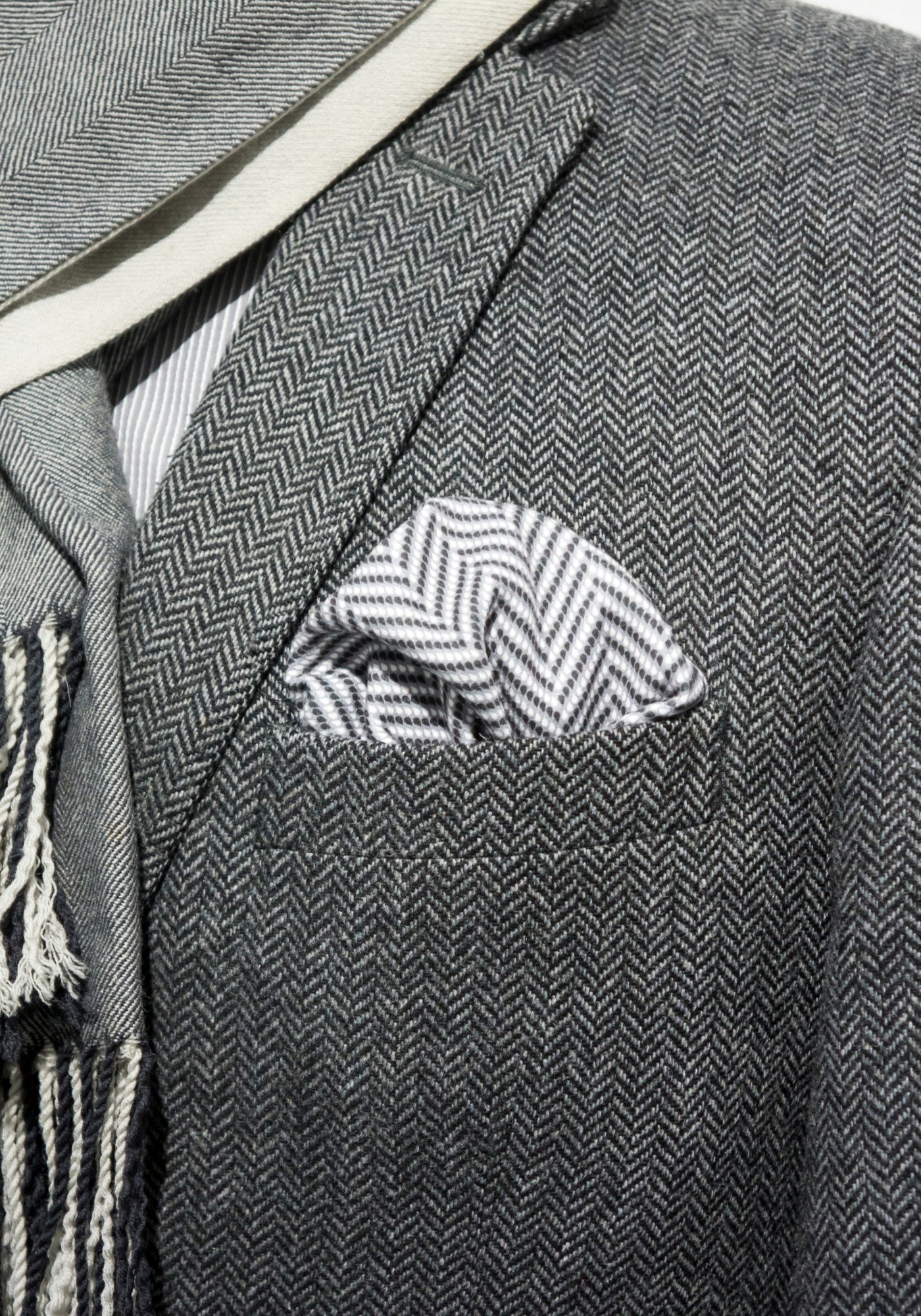 Herringbone on herringbone on herringbone grayscale