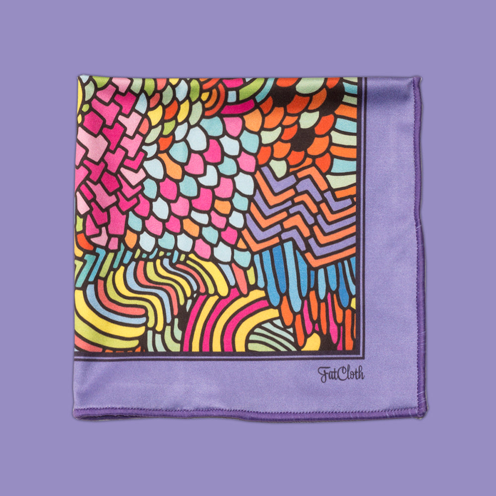 Contemporary multipurose pocket square FatCloth Jonas has all the colours one can ask for