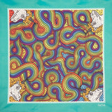 FatCloth Säihkyturpa microfiber pocket square in graphic rainbow pattern will make you forget dull Mondays