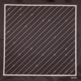 FatCloth Bernie Gray pocket square – charcoal handkerchief with subtle pin-stripe pattern