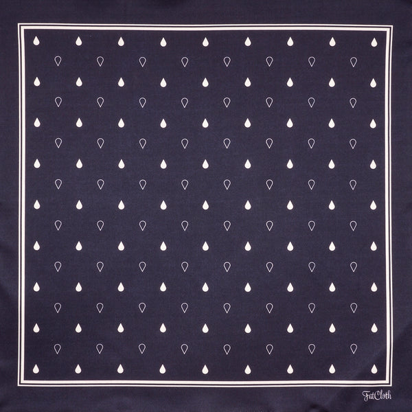 Earl Ink handkerchief features a classic polka-dot pattern with FatCloth’s signature drop design