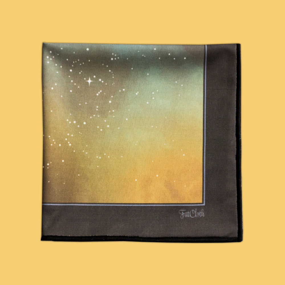 FatCloth Esko pocket square features a contemporary design with a story to match