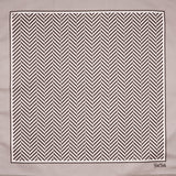 Graphic herringbone pattern of FatCloth Gregory Bone pocket square is created out of small droplets