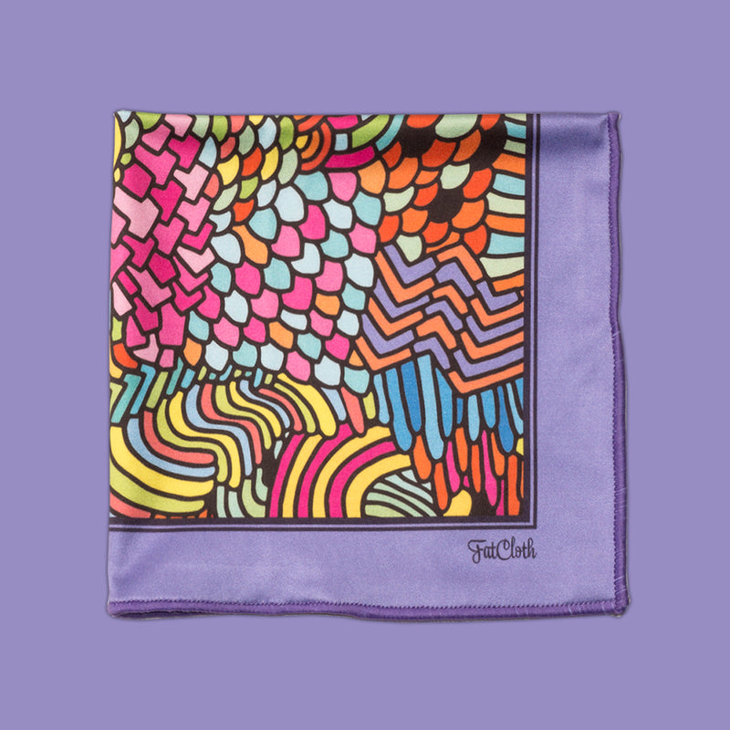 Contemporary multipurose pocket square FatCloth Jonas has all the colours one can ask for 