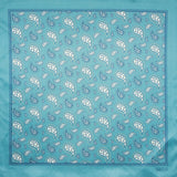 Classic paisley pattern in surprisingly fresh teal tone – FatCloth Ludwig Petrol pocket square 