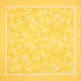 Stylized FatCloth Manuel Yellow pocket square floral pattern is like sunshine in your pocket