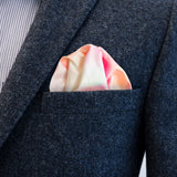 Delicate pastel hues of pocket square Miles by FatCloth are perfect for warm summer weddings and light outfits