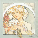 Beautiful Art Nouveau multipurpose pocket-handkerchief FatCloth Flower by Alphonse Mucha