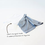 FatCloth Musashi Turtle Scarf’s filter pocket fits a standard surgical mask when the situation requires one