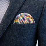 The rainbow colors of FatCloth Säihkyturpa handkerchief will shine happiness from all pockets alike