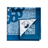 Double-sided bandana theme microfiber FatCloth Salvatore Blue is great for wiping delicate surfaces 