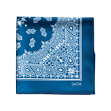 FatCloth Salvatore Blue pocket square – multipurpose microfiber handkerchief with bandana pattern
