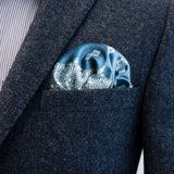 FatCloth Salvatore Blue pocket square – a stylish men’s accessory fit for formal and leisure wear