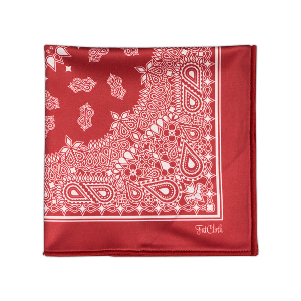 FatCloth Salvatore Red pocket square – a stylish men’s accessory fit for formal and casual wear