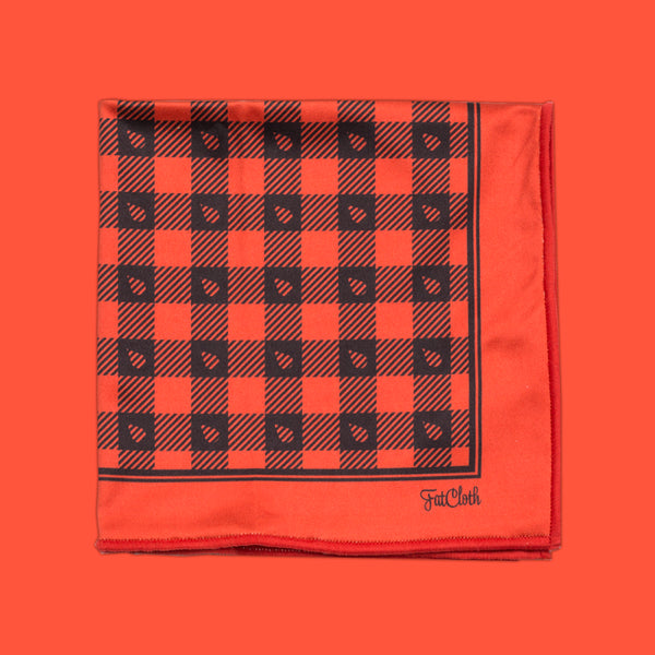 Lumberjack multipurpose pocket square FatCloth Stig Red – a relaxed men’s accessory for wear and tough use 