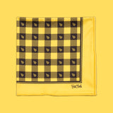 Traditional lumberjack multipurpose pocket square FatCloth Stig Yellow – a relaxed men’s accessory for wear and tough use 