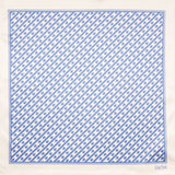 Subtle striped blue and white pattern of FatCloth Vincent pocket square is the signature design of the brand