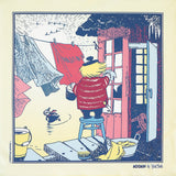 Tricolour FatCloth for Moomin Spring pocket square design from the novel Moominland Midwinter