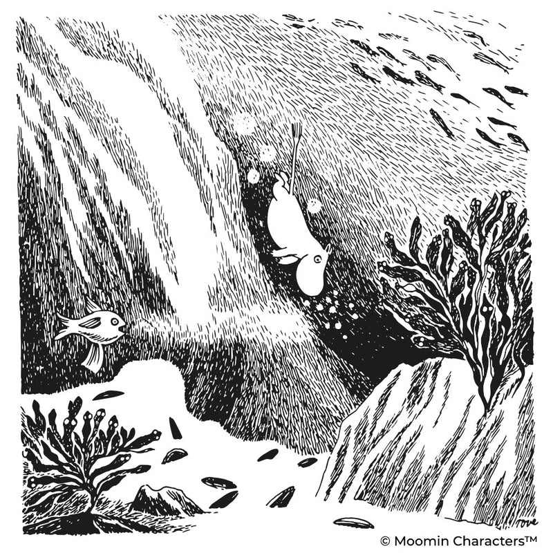 FatCloth for Moomin Dive is based on Tove Jansson’s original black & white graphics